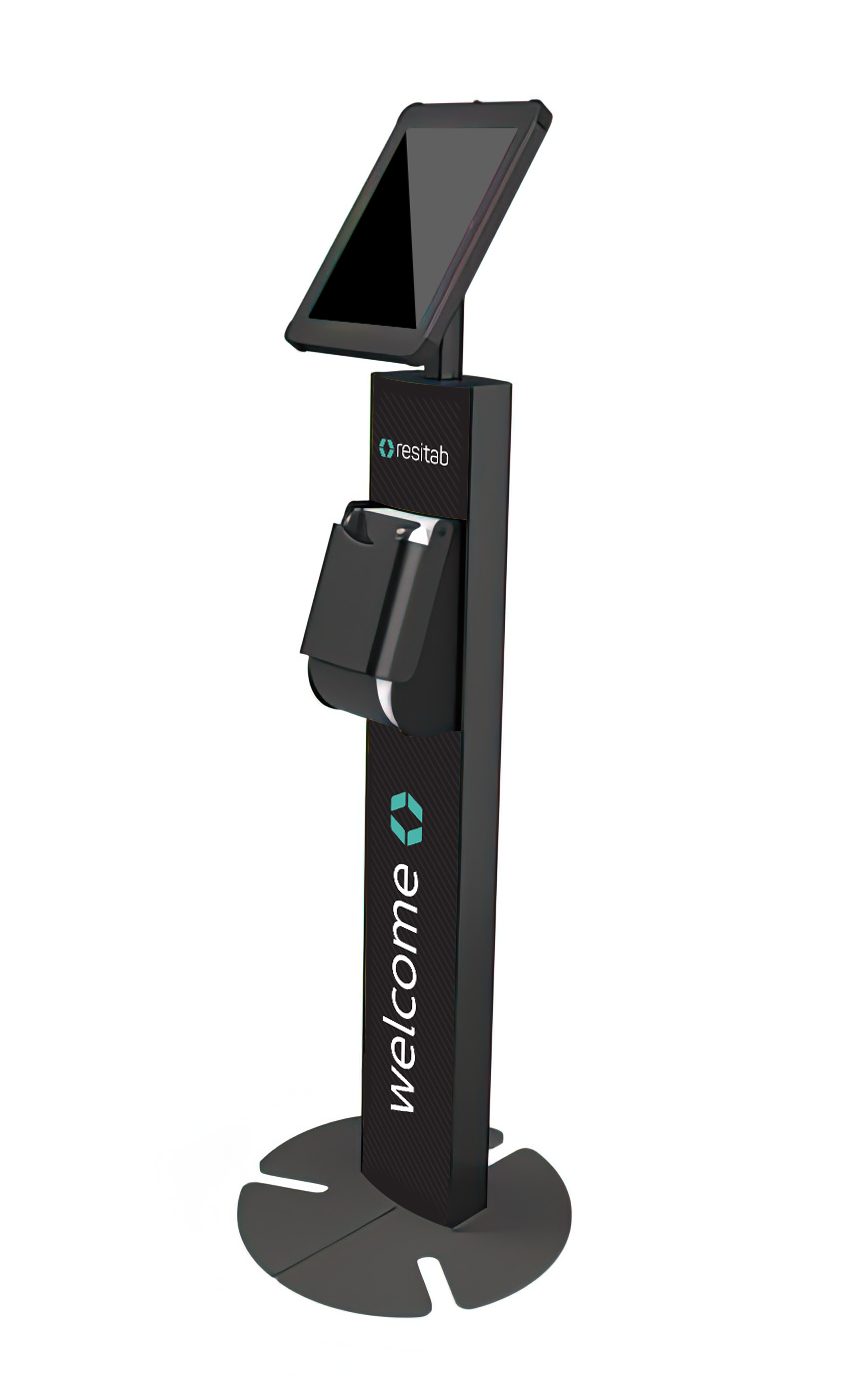 Resitab Enclosed iPad Floor Stand with Printer Mount - Image 2